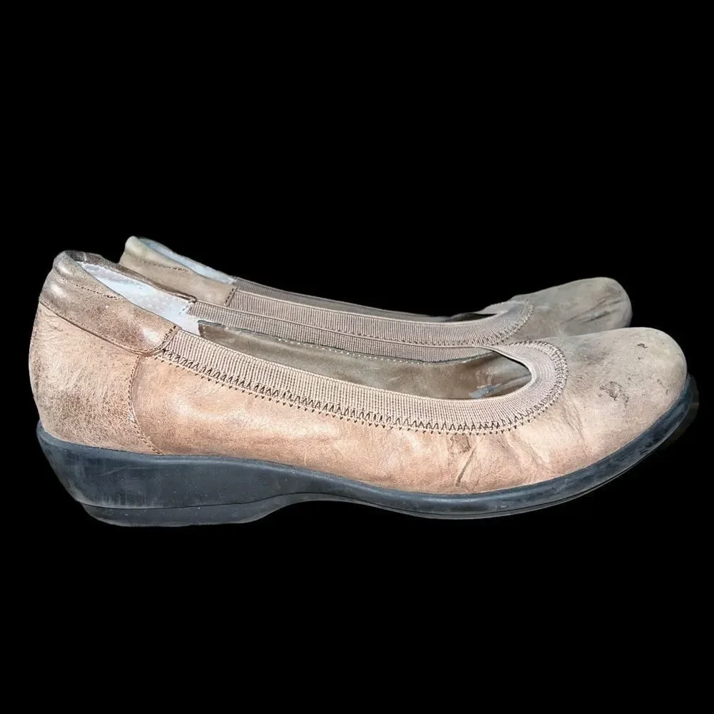 Laura Lansdale brown leather comfort‎ Bailey flat women’s size 9M